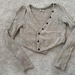 Moth Asymmetrical Button Up Cardigan M